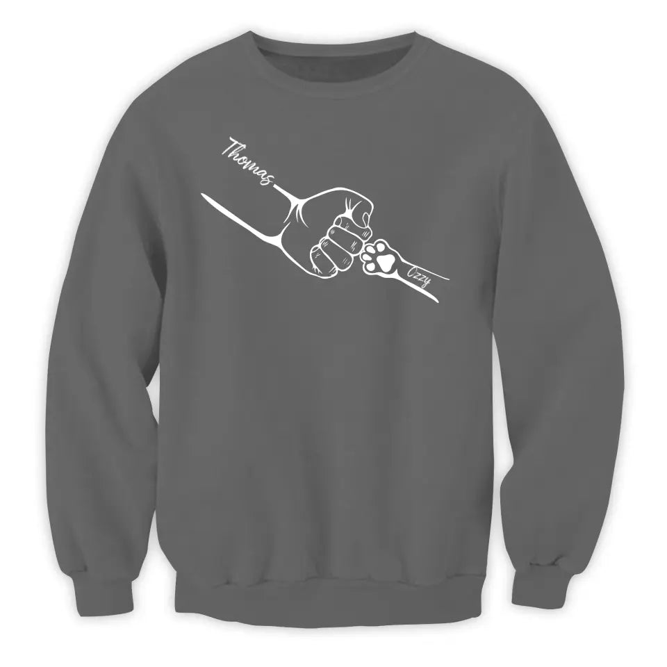 Paw In Hand, Dog Dad Gift - Personalized T-Shir, Gift For Dog Lover, Cat Lover - TS1195