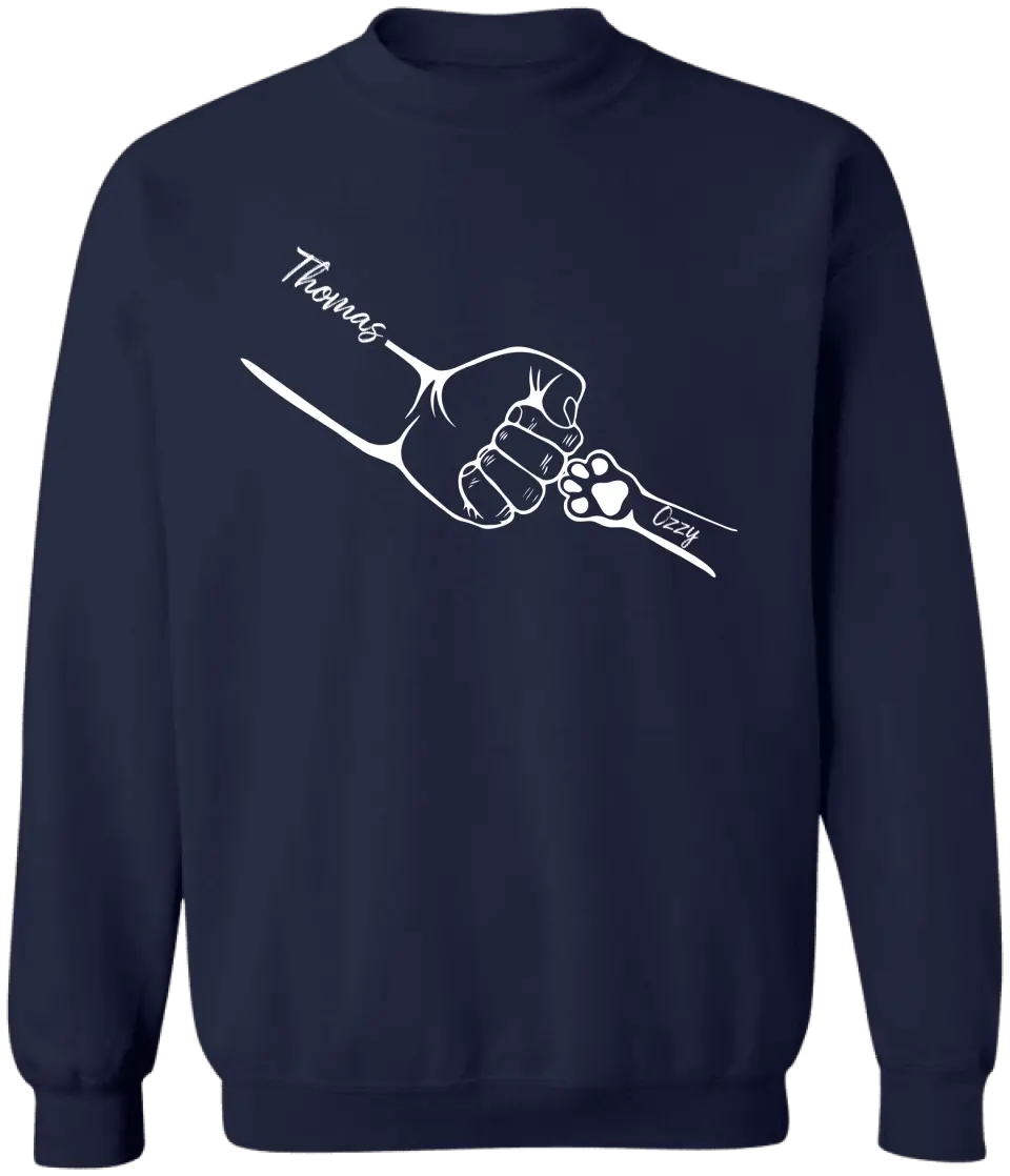 Paw In Hand, Dog Dad Gift - Personalized T-Shir, Gift For Dog Lover, Cat Lover - TS1195
