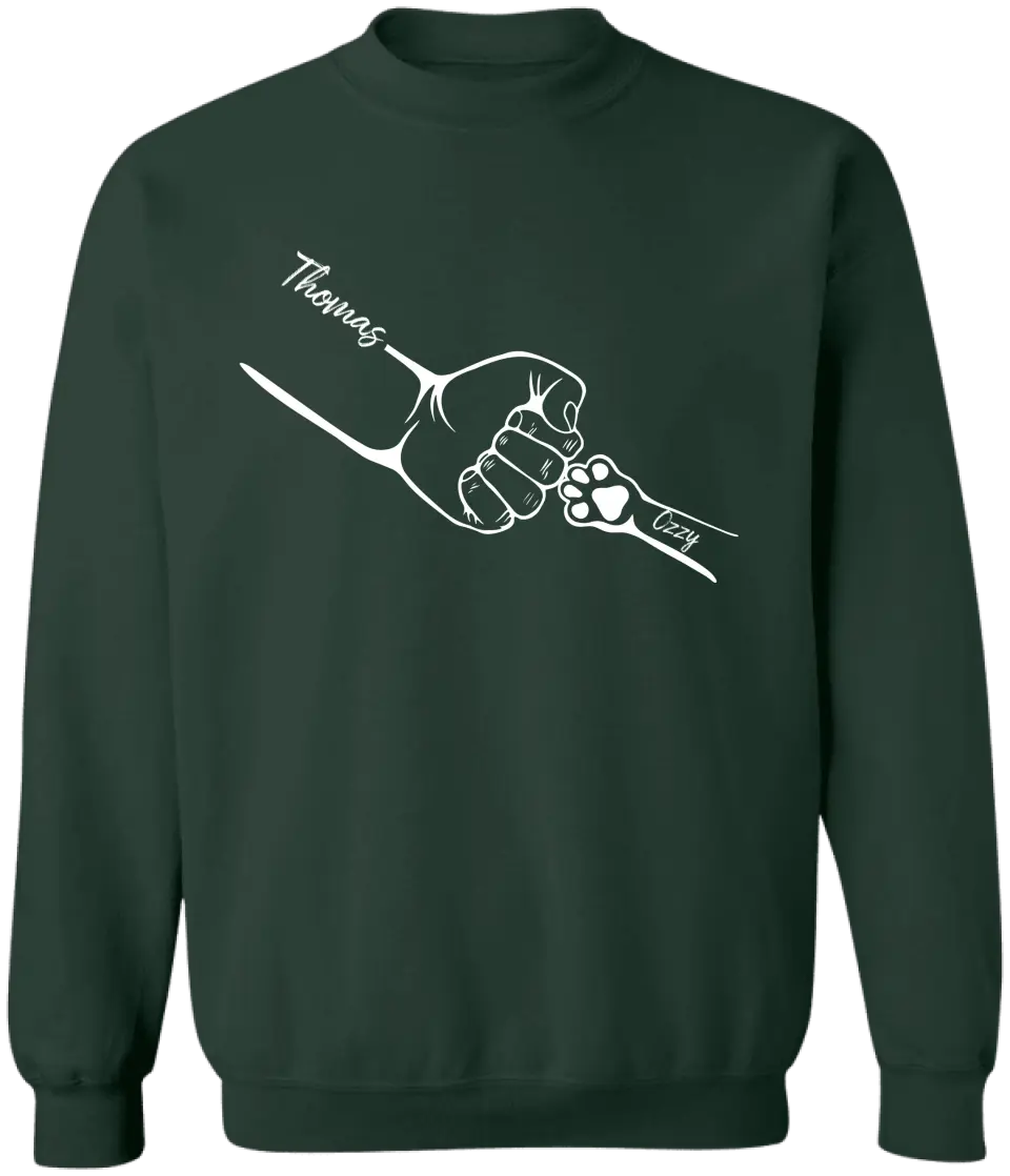 Paw In Hand, Dog Dad Gift - Personalized T-Shir, Gift For Dog Lover, Cat Lover - TS1195