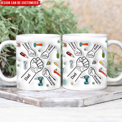 First Bump, A Bond That Can Never Be Broken - Personalized 3D Inflated Effect Printed Mug, Gift For Dad, Dad's Birthday Gift - M104