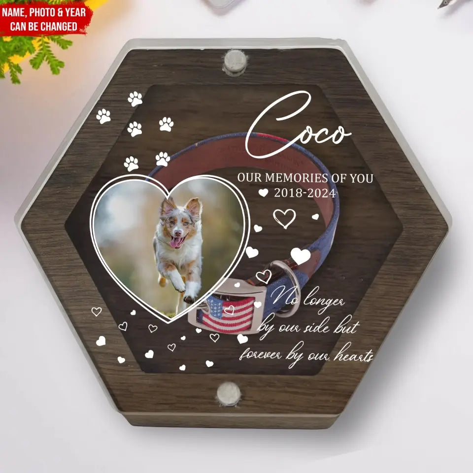 No Longer By My Side But Forever By My Heart - Personalized Memorial Box, Pet Loss Gift - MB21