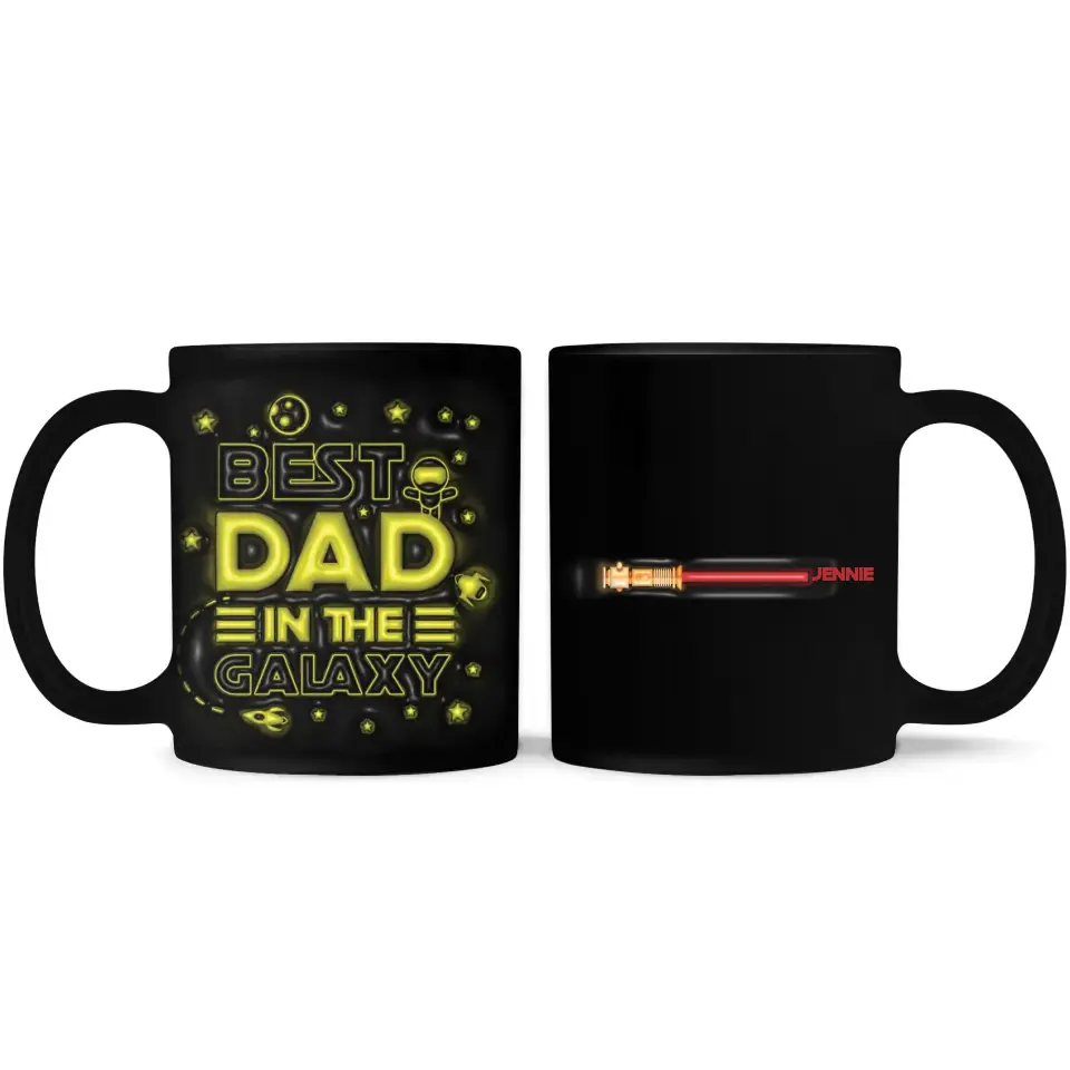 Best Dad In The Galaxy - Personalized Mug, Gift For Father's Day/Birthday, Daddy Gift From Kids - M107