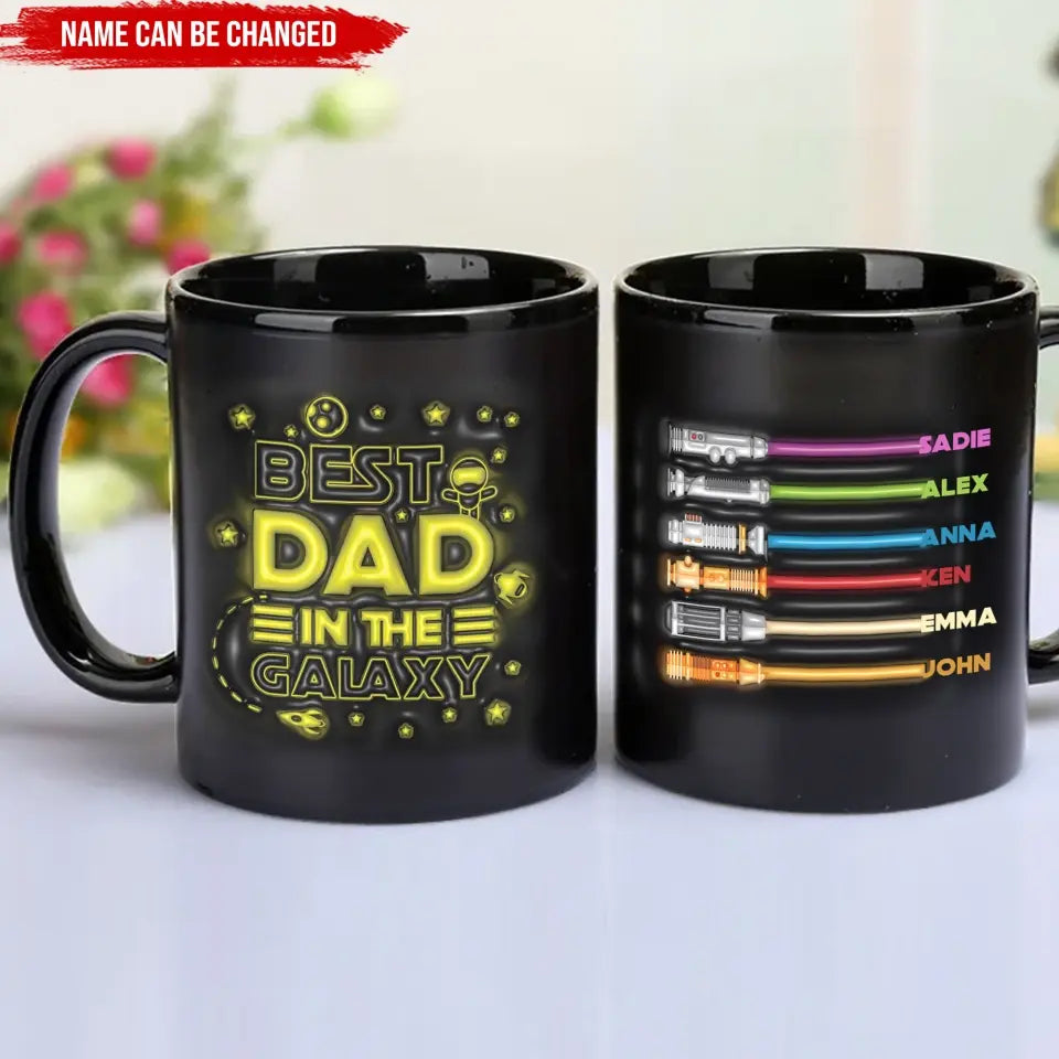 Best Dad In The Galaxy - Personalized Mug, Gift For Father's Day/Birthday, Daddy Gift From Kids - M107