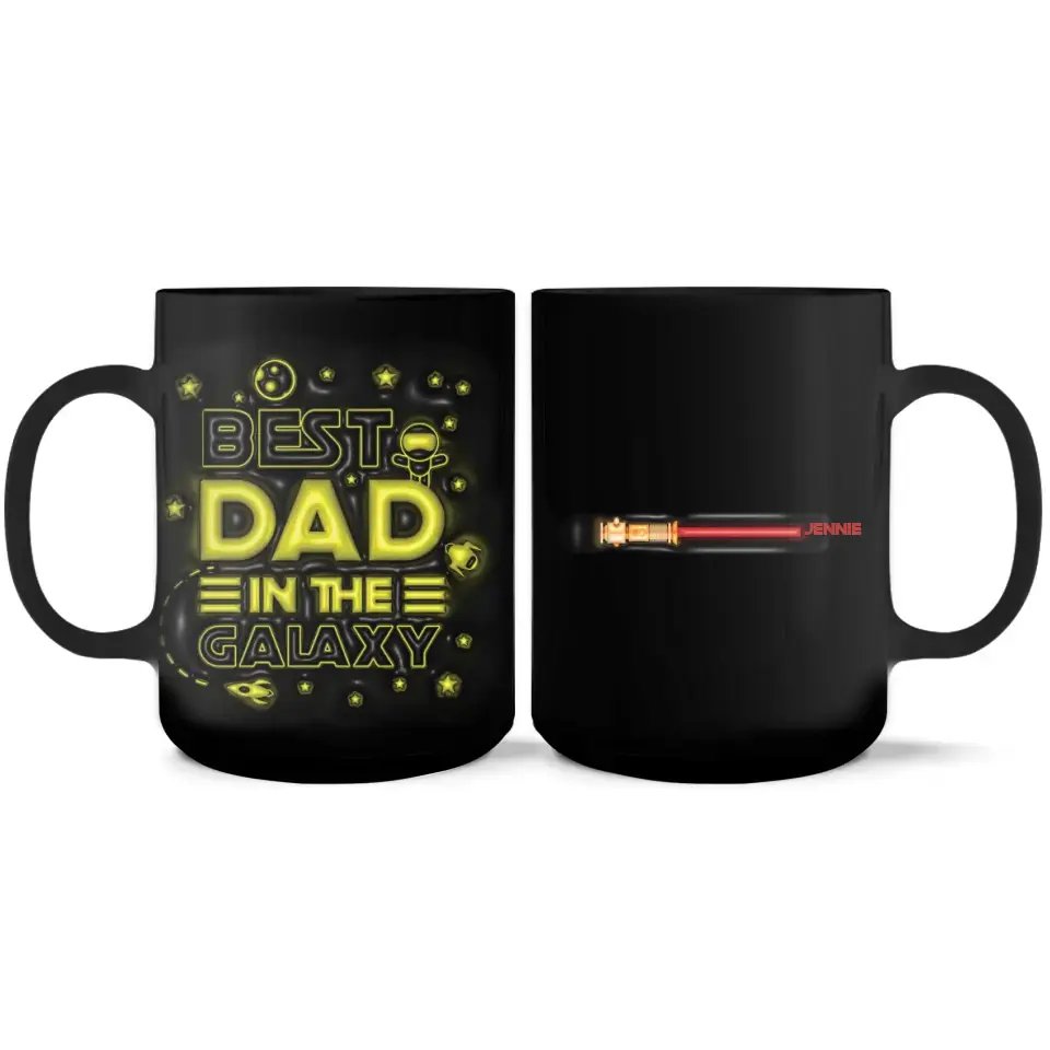 Best Dad In The Galaxy - Personalized Mug, Gift For Father's Day/Birthday, Daddy Gift From Kids - M107