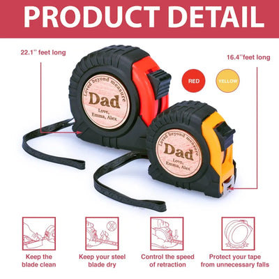Loved Beyond Measure - Personalized Tape Measure, Gift For Dad, Grandpa, Dad's Gift - TMS01