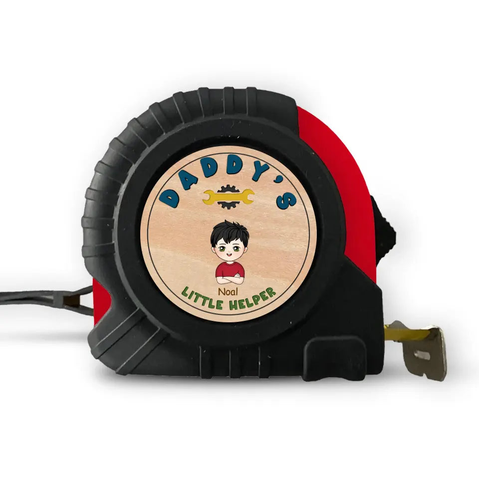 Daddy's Little Helper - Personalized Tape Measure, Gift For Dad, Tools, Home and Hobby - TMS04
