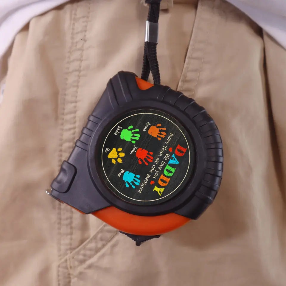 We Love You More Than We Can Measure - Personalized Tape Measure, Gift For Dad, Grandpa - TMS08