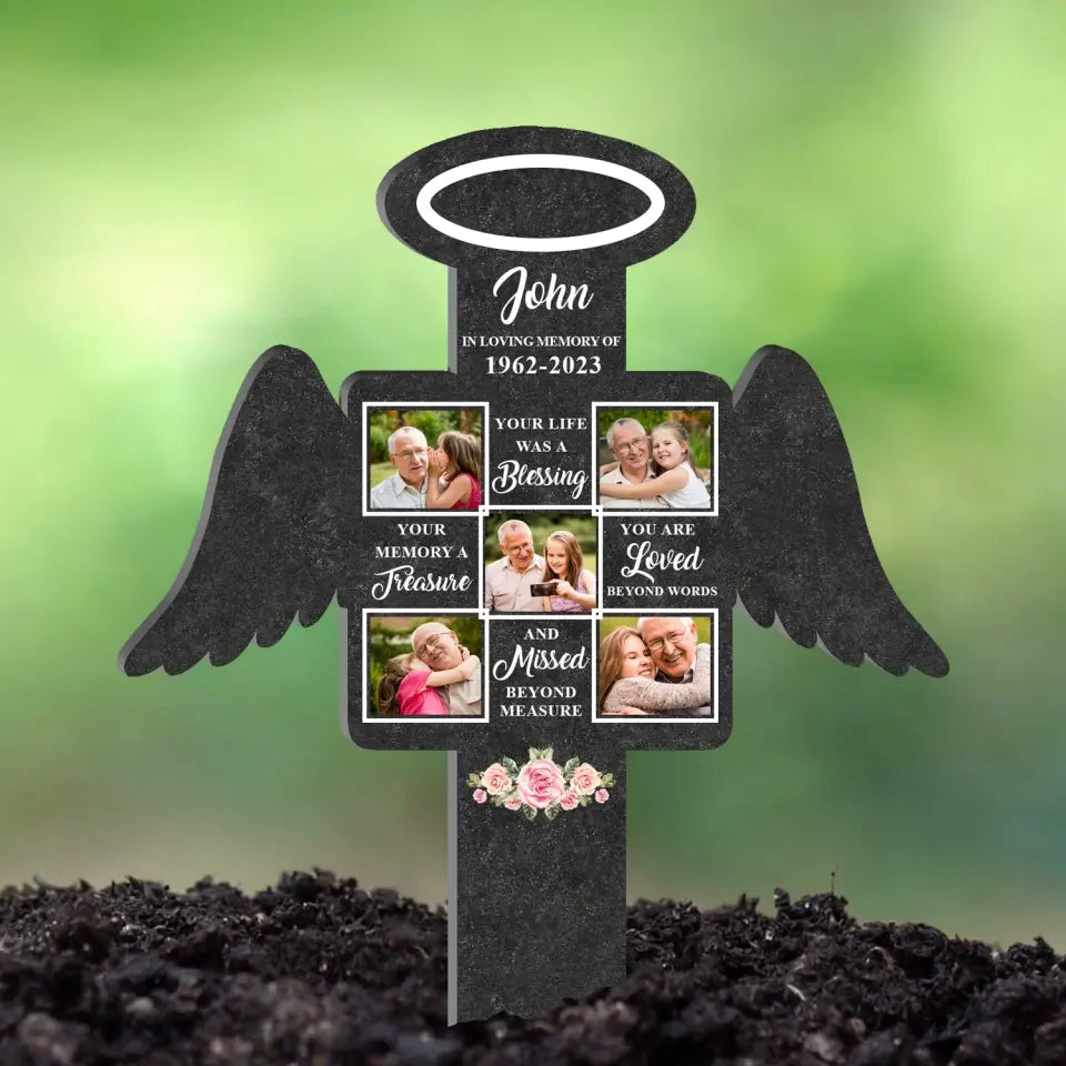 Your Life Was A Blessing - Personalized Plaque Stake, Remembrance Gift