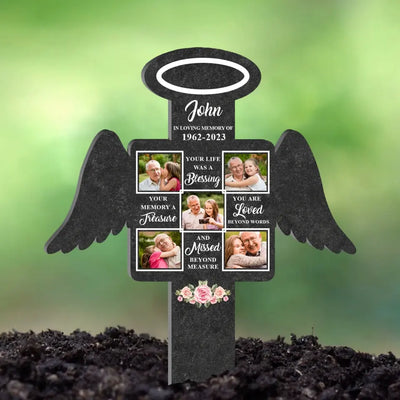Your Life Was A Blessing - Personalized Plaque Stake, Remembrance Gift