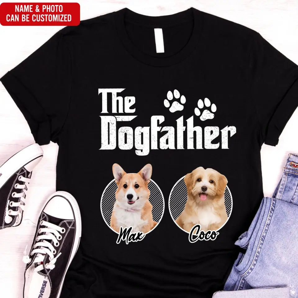 The DogFather - Personalized T-shirt For Father's Day, Gift For Dog Lovers - TS727