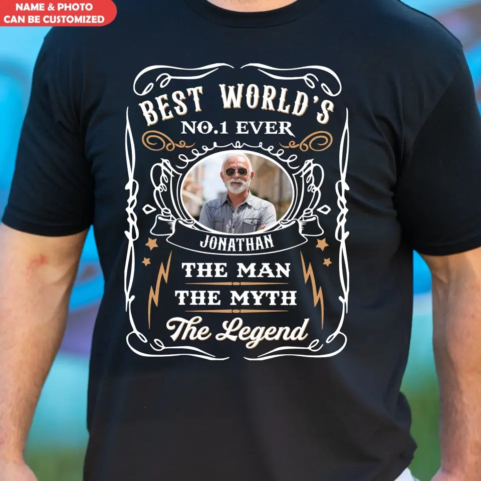 Best World’s Ever The Man The Myth The Legend - Personalized T-Shirt, Gift For Dad - TS1208