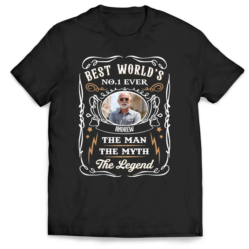Best World’s Ever The Man The Myth The Legend - Personalized T-Shirt, Gift For Dad - TS1208