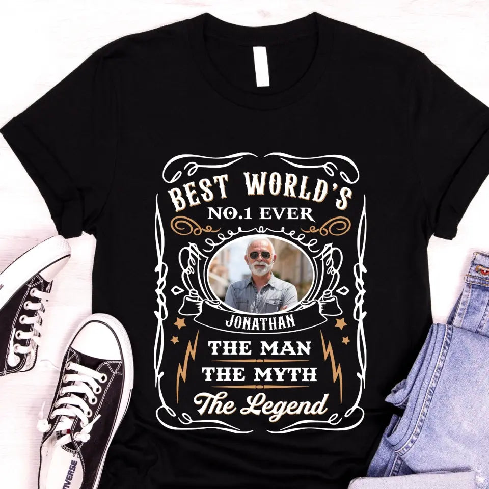 Best World’s Ever The Man The Myth The Legend - Personalized T-Shirt, Gift For Dad - TS1208
