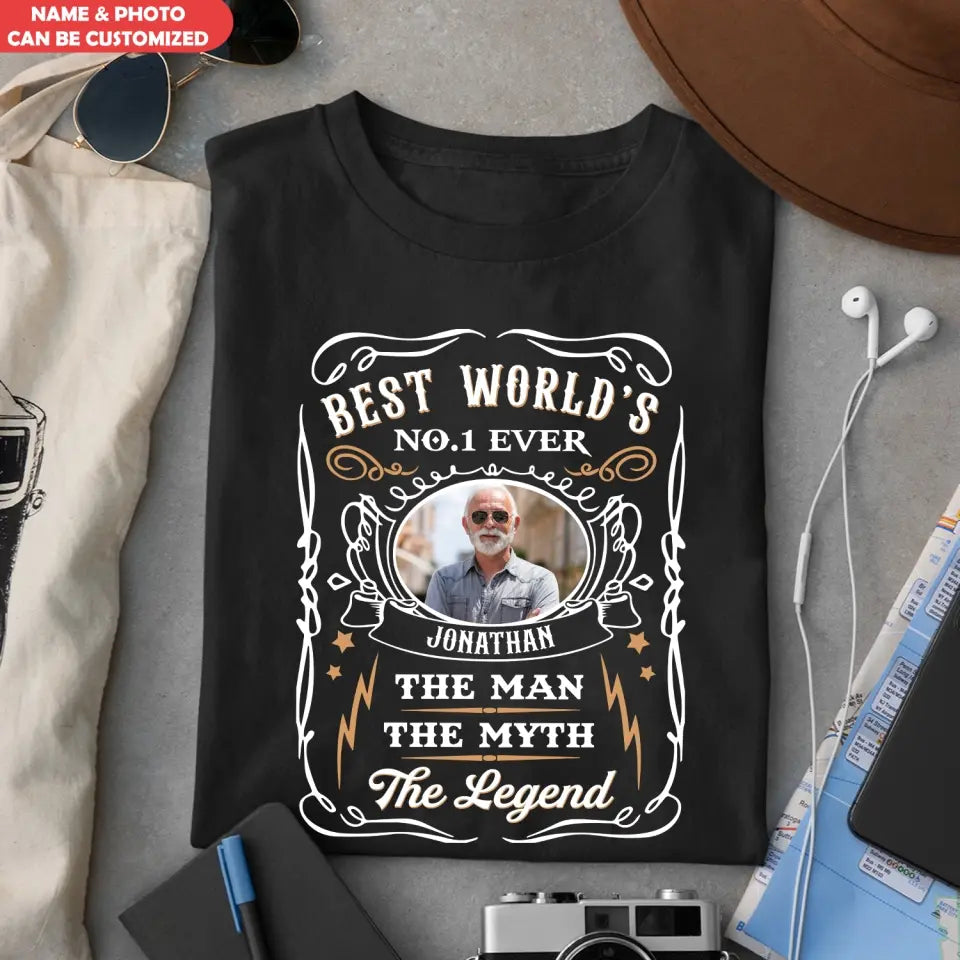 Best World’s Ever The Man The Myth The Legend - Personalized T-Shirt, Gift For Dad - TS1208