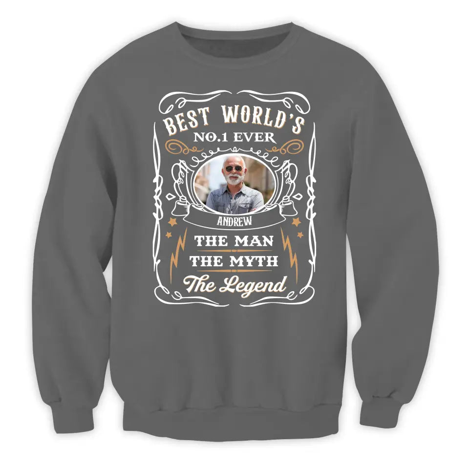 Best World’s Ever The Man The Myth The Legend - Personalized T-Shirt, Gift For Dad - TS1208