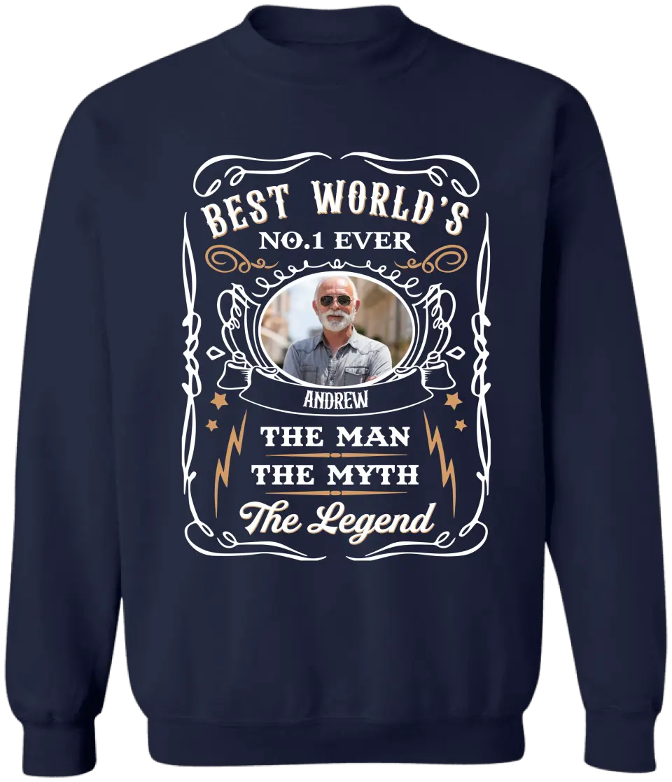 Best World’s Ever The Man The Myth The Legend - Personalized T-Shirt, Gift For Dad - TS1208