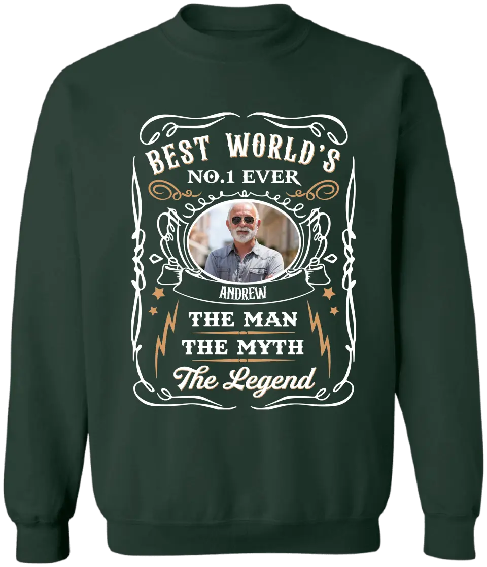 Best World’s Ever The Man The Myth The Legend - Personalized T-Shirt, Gift For Dad - TS1208