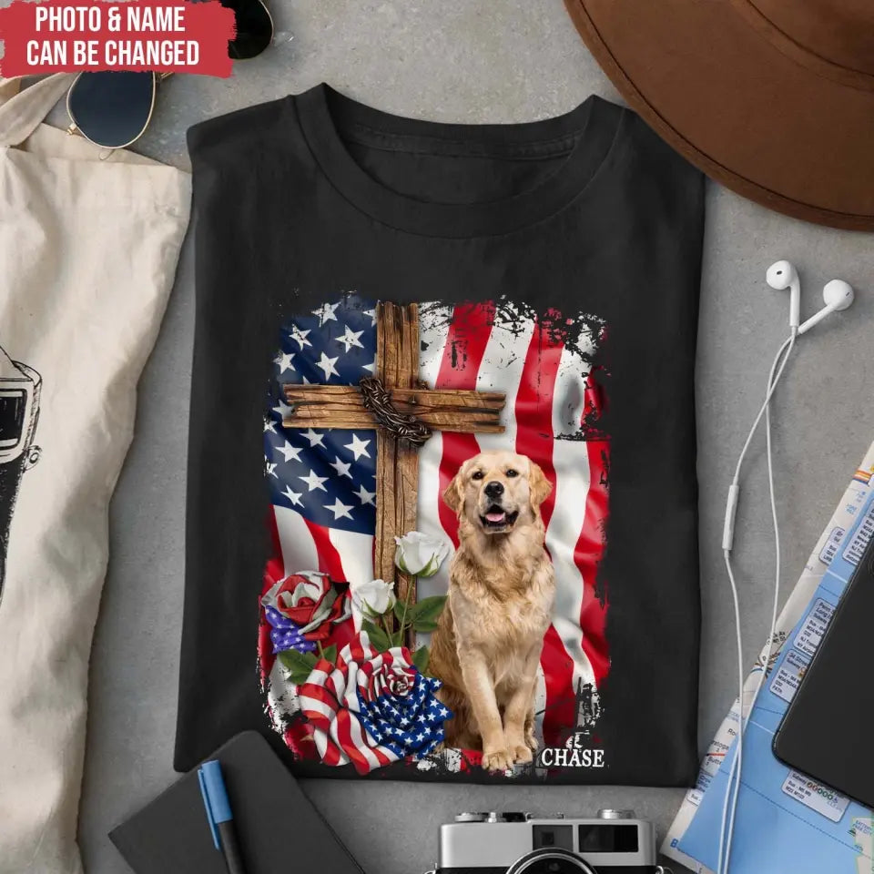 Limited Edition American Dog Flag - Personalized T-Shirt, Gift For Dog Lovers, Dog American Flag T-Shirt - TS1211