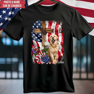 Limited Edition American Dog Flag - Personalized T-Shirt, Gift For Dog Lovers, Dog American Flag T-Shirt - TS1211