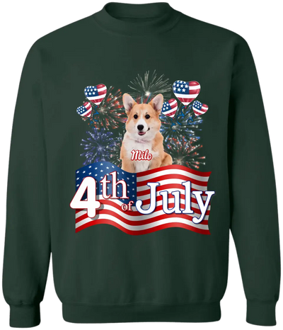Independence Day Custom Dog Photo - Personalized T-Shirt, Gift For Dog Lover, Gift For 4th of July - TS1210