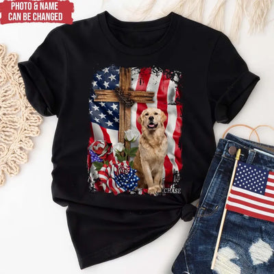 Limited Edition American Dog Flag - Personalized T-Shirt, Gift For Dog Lovers, Dog American Flag T-Shirt - TS1211
