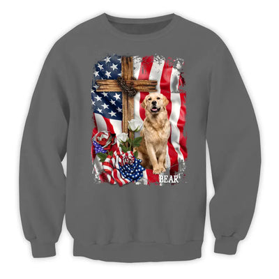 Limited Edition American Dog Flag - Personalized T-Shirt, Gift For Dog Lovers, Dog American Flag T-Shirt - TS1211