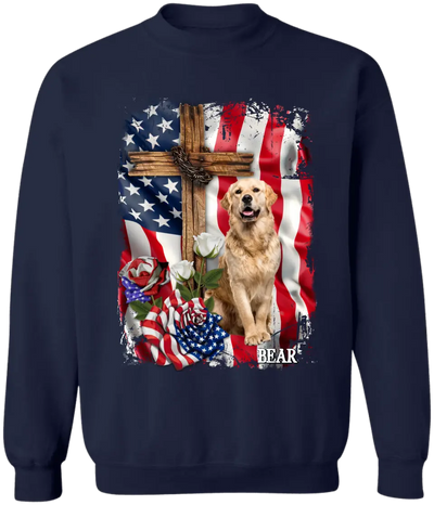 Limited Edition American Dog Flag - Personalized T-Shirt, Gift For Dog Lovers, Dog American Flag T-Shirt - TS1211