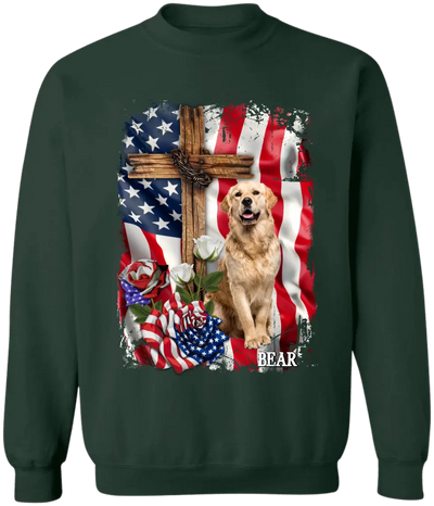 Limited Edition American Dog Flag - Personalized T-Shirt, Gift For Dog Lovers, Dog American Flag T-Shirt - TS1211