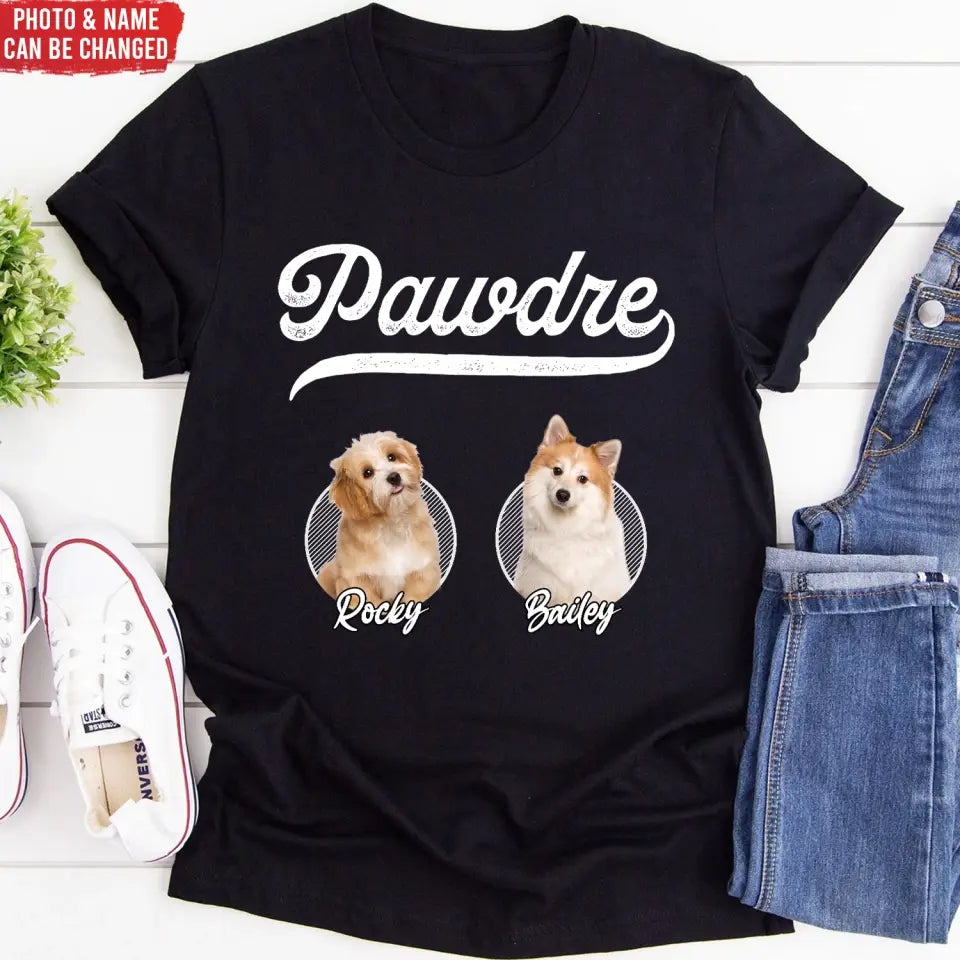 Pawdre, Custom Dog Photo - Personalized T-Shirt, Gift For Dog Lover - TS1212