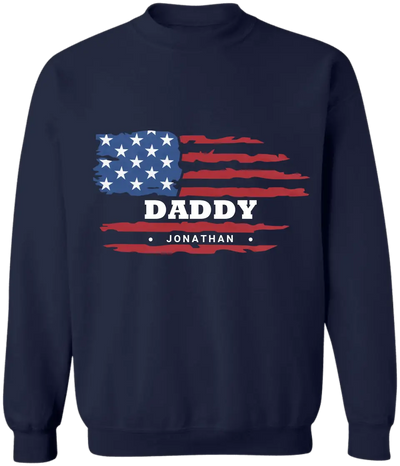 Blessed To Be Called Dad American Flag Style - Personalized T-Shirt, Gift For Daddy, Grandpa -TS1213
