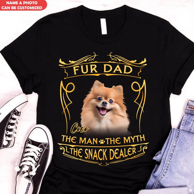 The Man The Myth The Snack Dealer - Personalized T-Shirt, Gift For Dog Dad, Dog Mom - TS1214