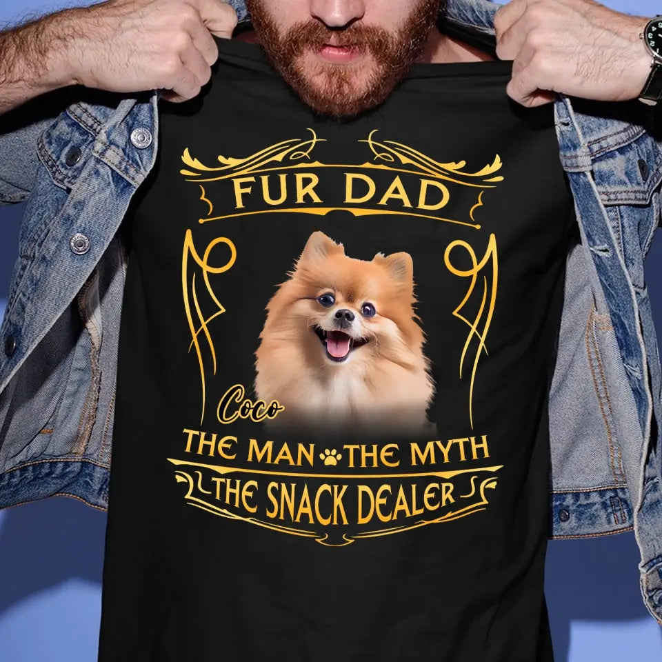 The Man The Myth The Snack Dealer - Personalized T-Shirt, Gift For Dog Dad, Dog Mom - TS1214