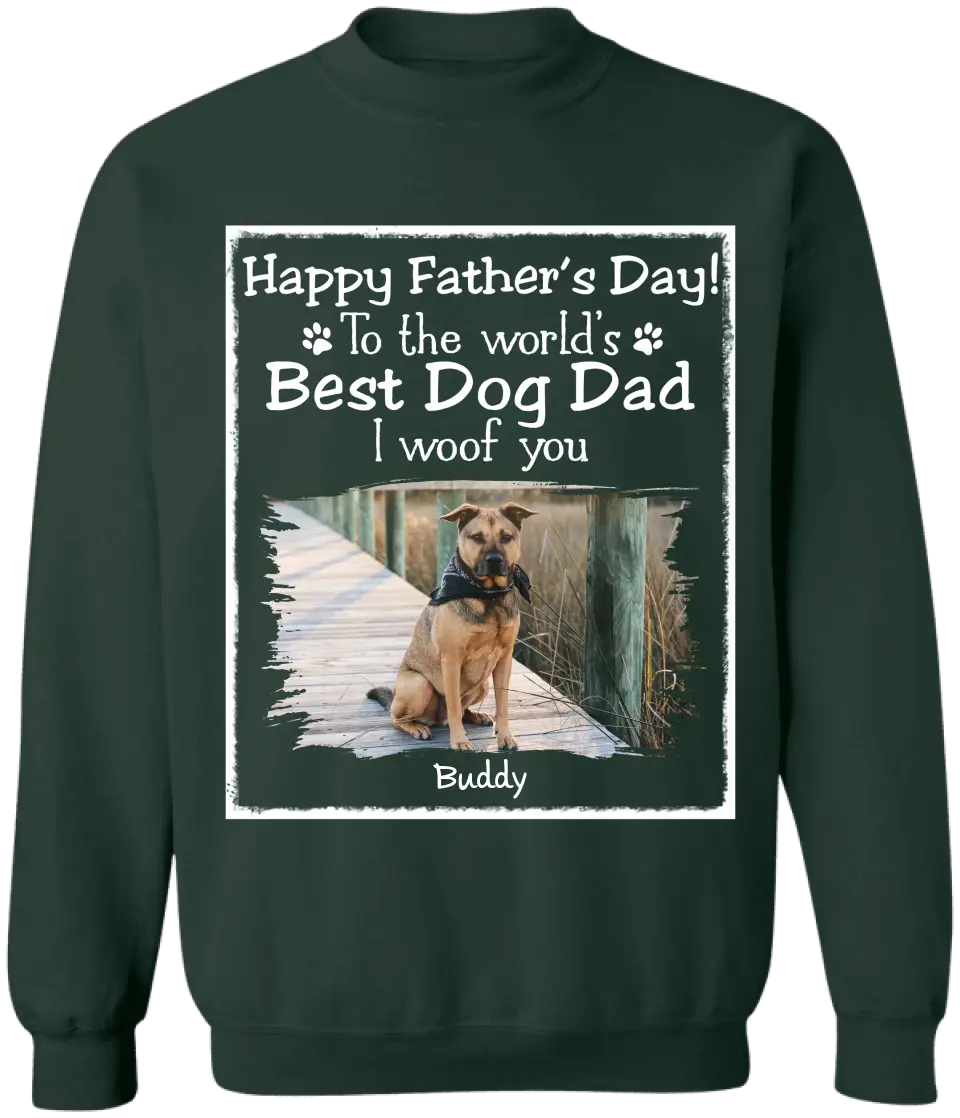 Best Dog Dad We Woof You - Personalized T-Shirt, Gift For Dog Lover - TS1217