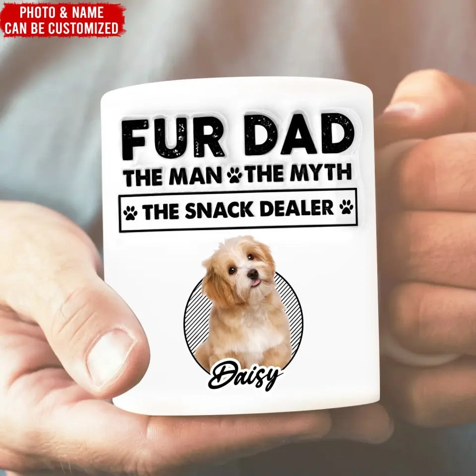 The Man The Myth The Snack Dealer - Personalized 3D Inflated Mug, Gift For Dog Dad, Fur Dad - M114