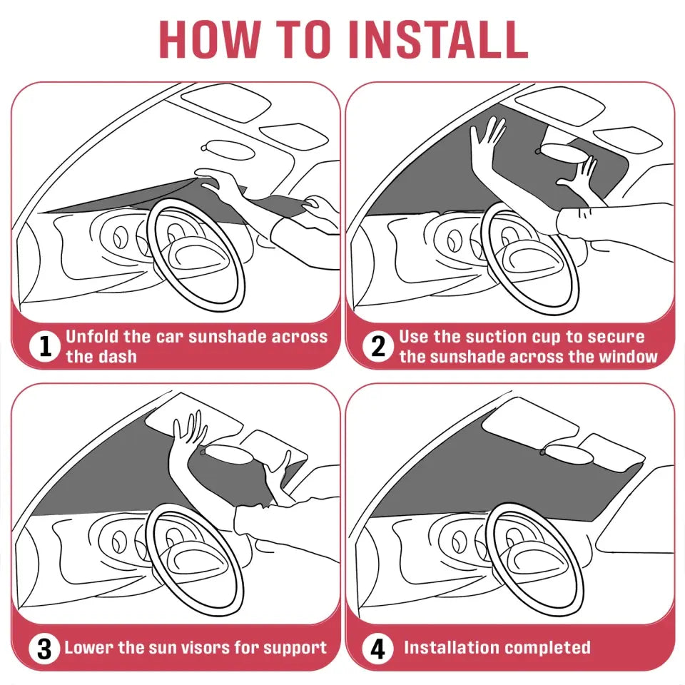 Together We Go Dog & Cat - Personalized Auto Windshield Sunshade, Gift For Pet Lovers, Car Window Protector - ASS01