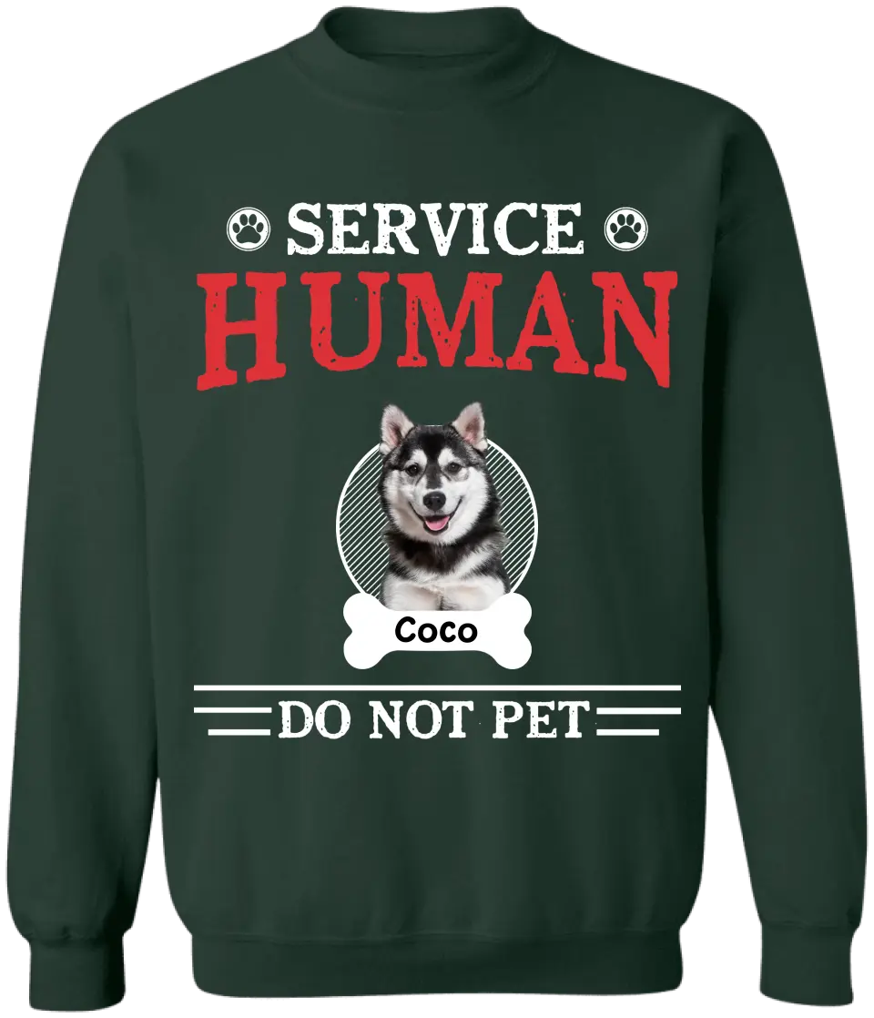 Service Human Do Not Pet - Personalized T-Shirt, Gift For Dog Lovers, Dog Parents - TS1225