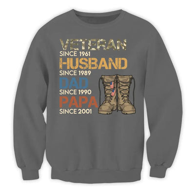 Veteran Papa Legend - Personalized T-Shirt, Gift For Dad, Papa Legend T-Shirt - CF-TS1228