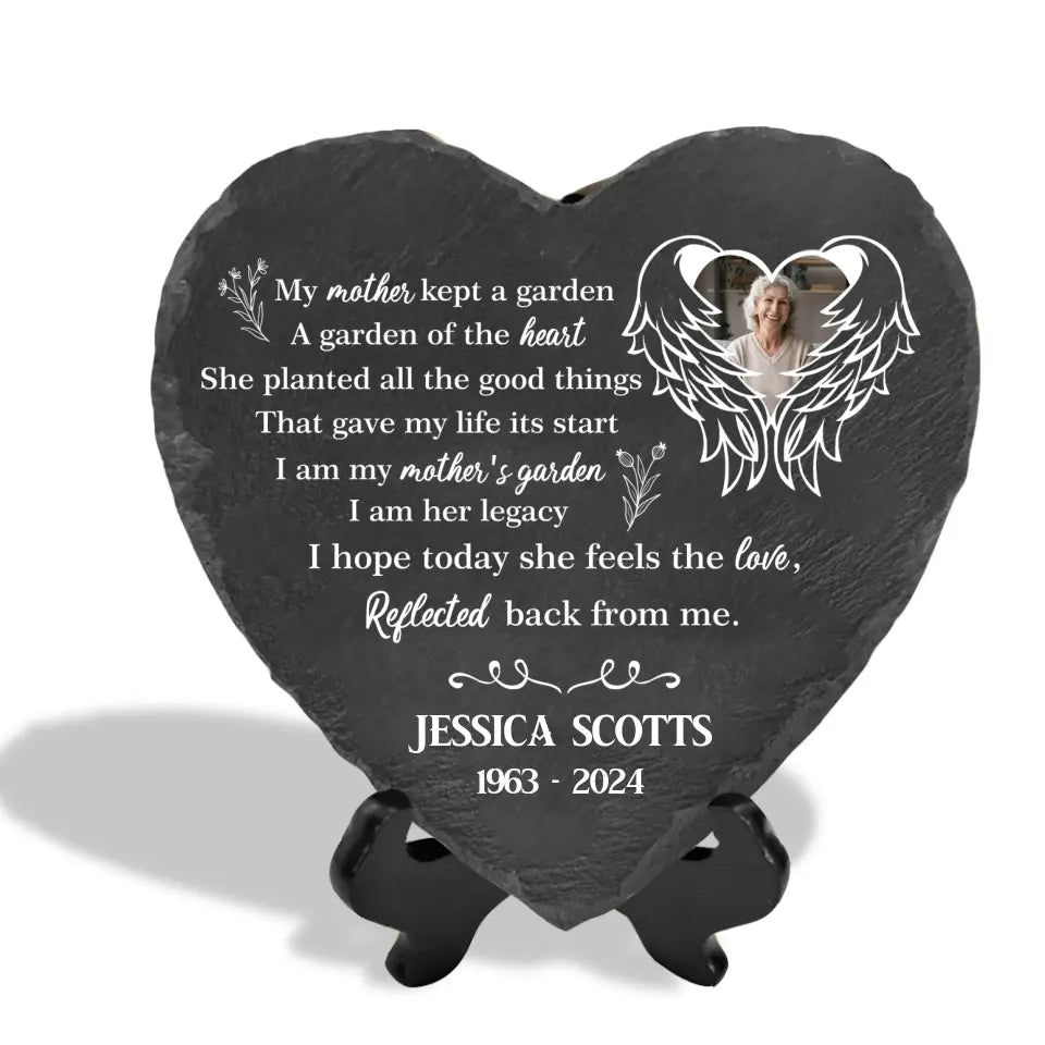 My Mother Kept A Garden A Garden Of The Heart - Personalized Stone, Memorial Gift - CF-MS101