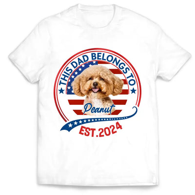 This Dad Belongs To Dog - Personalized T-Shirt, Gift For Dog Lovers, Custom T-Shirt - CF-TS1229
