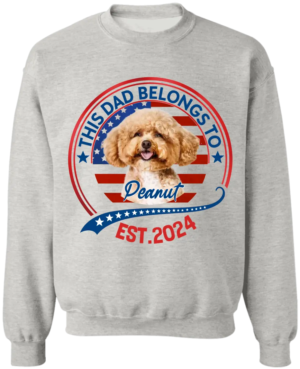 This Dad Belongs To Dog - Personalized T-Shirt, Gift For Dog Lovers, Custom T-Shirt - CF-TS1229