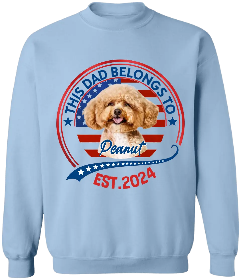 This Dad Belongs To Dog - Personalized T-Shirt, Gift For Dog Lovers, Custom T-Shirt - CF-TS1229