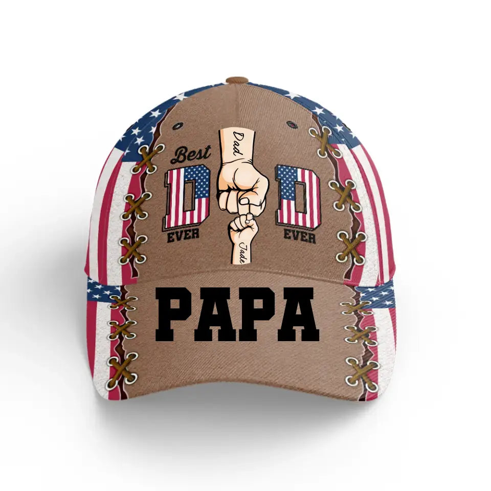 Best Dad Ever Ever - Personalized Classic Cap, Gift For 4th Of July - CF-C44