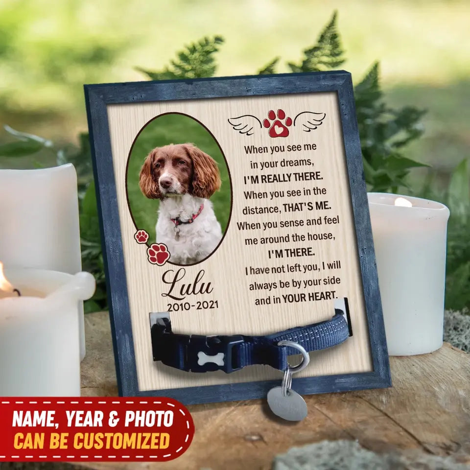 When You See Me In Your Dreams, I'm Really There - Personalized Pet Loss Sign