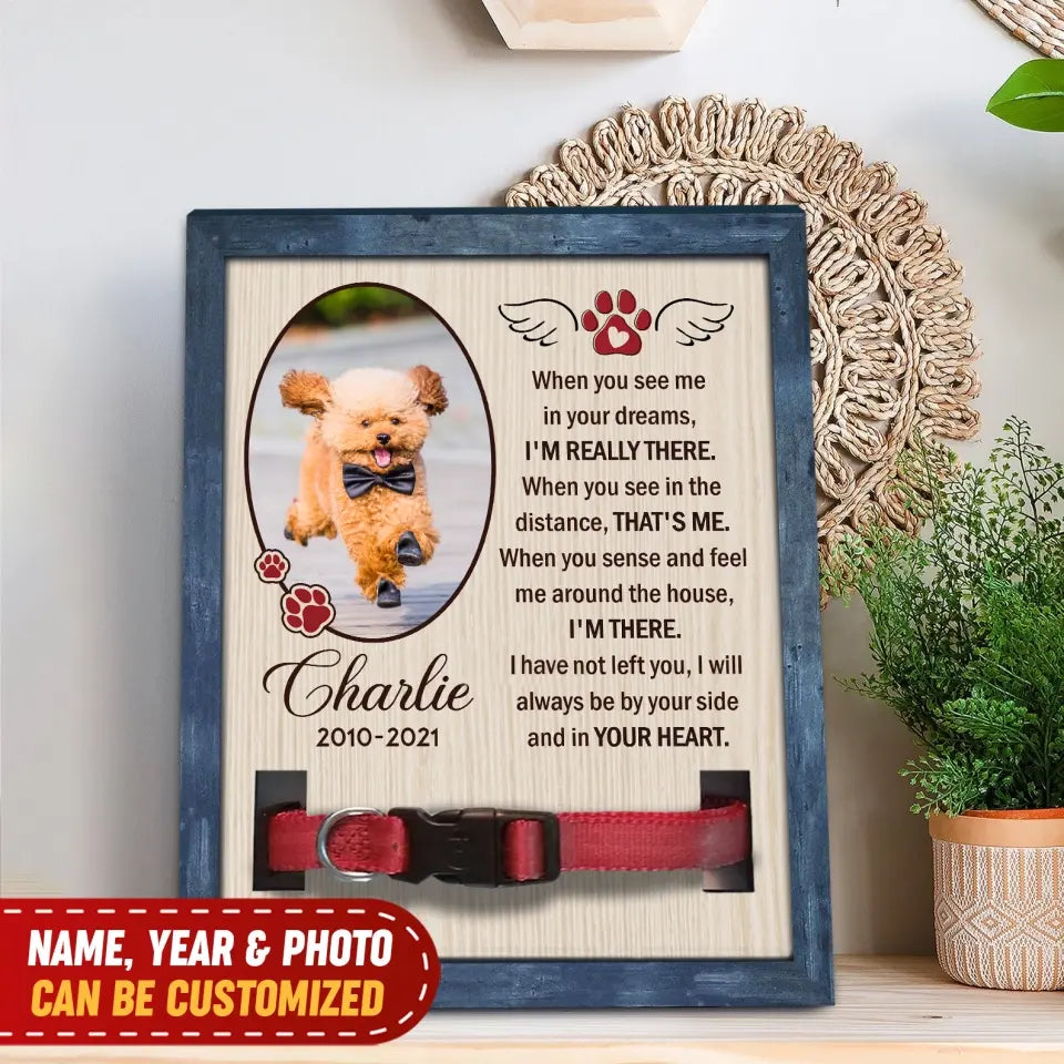 When You See Me In Your Dreams, I'm Really There - Personalized Pet Loss Sign
