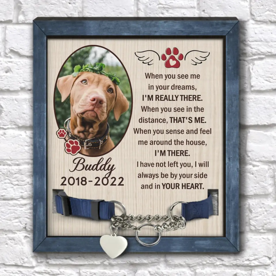 When You See Me In Your Dreams, I'm Really There - Personalized Pet Loss Sign