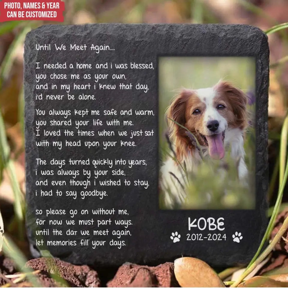 Until We Meet Again I Needed A Home And I Was Blessed - Personalized Memorial Stone - CF-MS102