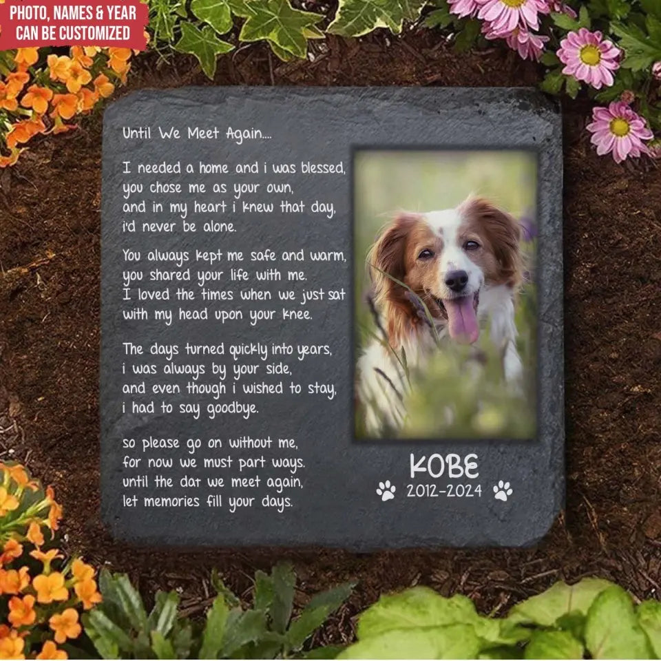 Until We Meet Again I Needed A Home And I Was Blessed - Personalized Memorial Stone - CF-MS102