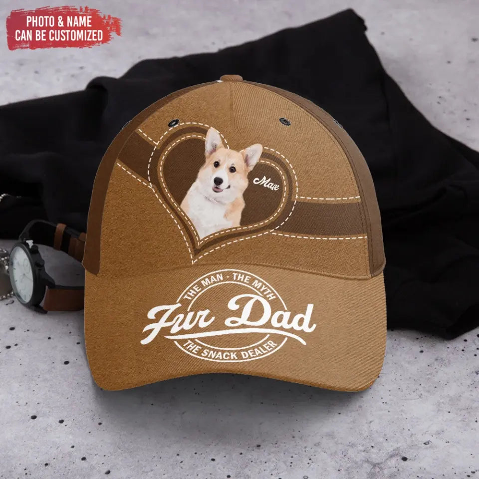 Fur Dad The Man The Myth The Snack Dealer - Personalized Cap, Gift For Dog Dad, Family Gift - CF-C45