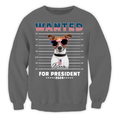Wanted For President 2024 - Personalized Gift For Dog Lover - CF-TS1236