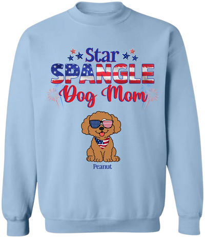 Star Spangled Dog Mom - Personalized T-Shirt, Gift For Dog Mom, Dog Dad - CF-TS1240